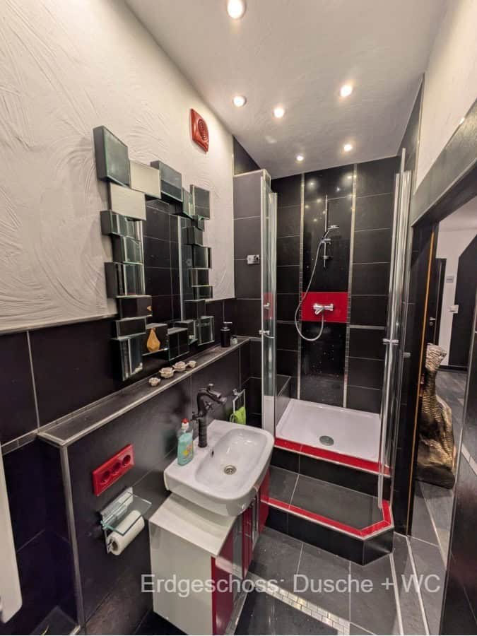 Erdgeschoss: Dusche + WC