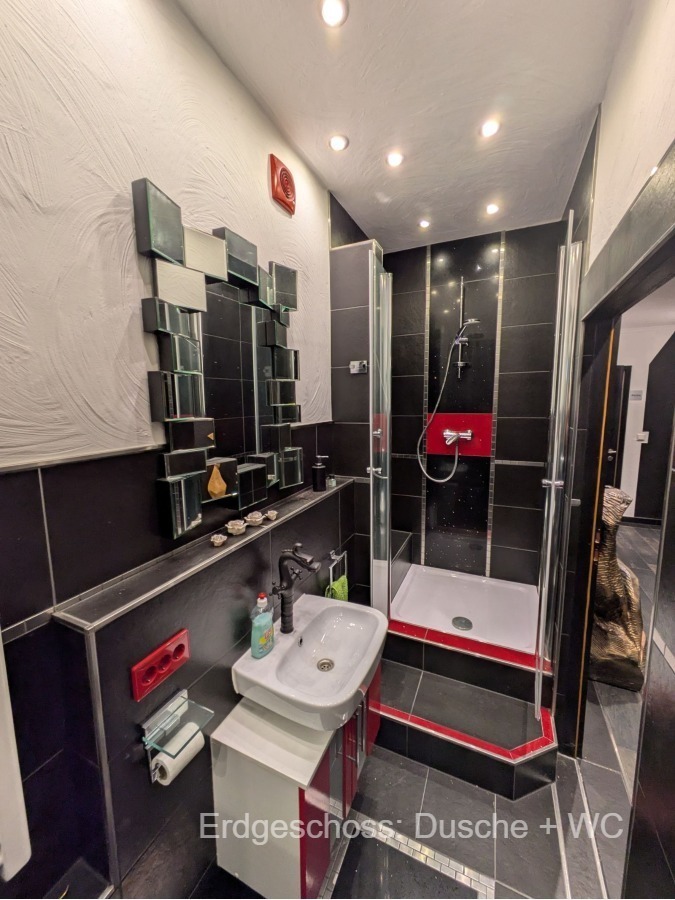 Erdgeschoss: Dusche + WC