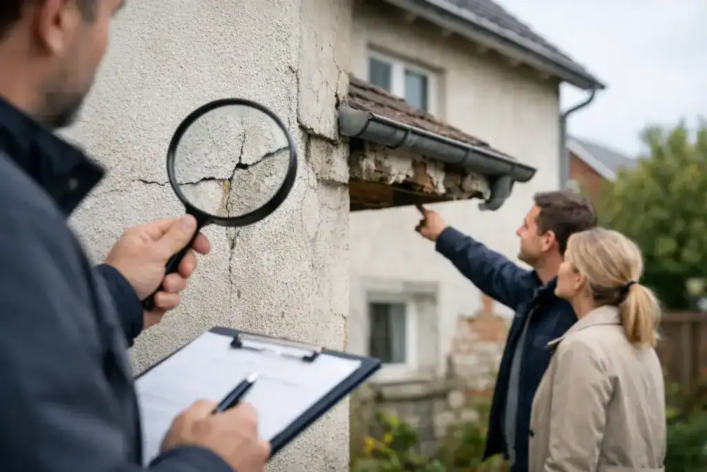 bauschäden beim hauskauf erkennen